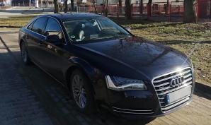 [VIDEO] Kolejna kradzież w okolicy Oleśnicy, tym razem Audi A8. Konferencja biura Rutkowski  w hotelu The Amber w Oleśnicy