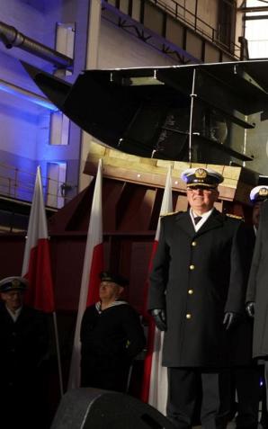 Uroczystość położenia stępki pod pierwszą z jednostek przyszłego ORP Wicher odbyła się na terenie PGZ Stoczni Wojennej w Gdyni