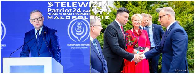 [VIDEO] Prezydent RP Andrzej Duda wziął udział w otwarciu organizowanego w Zakopanem III Europejskiego Kongresu Sportu i Turystyki 2025